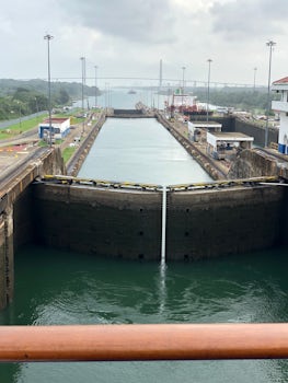 Locks at the Panama Canal.  