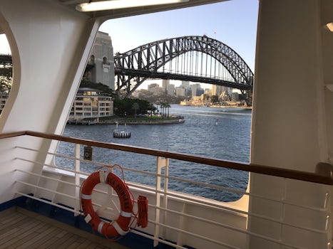 Harbour Bridge from the Sea Princess whilst docked at the OPT.