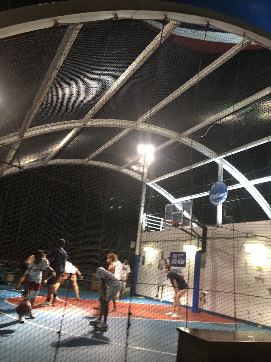 Basketball half court 