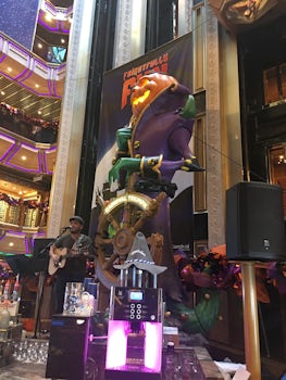 Halloween decorations in the main lobby