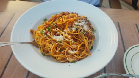 Spaghetti Bolognese at Bone Fish Bar and Grill was excellent!