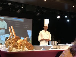 Presentation by the pastry chef.