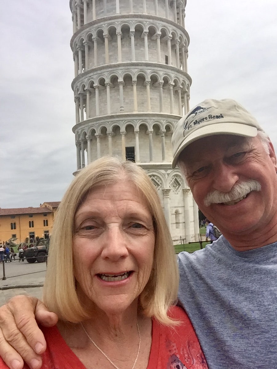 Selfie taken at Leaning Tower of Pisa! 