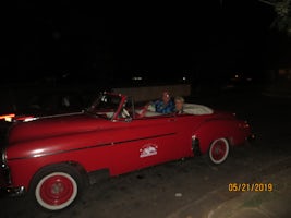 Me and Maryann riding in a 1948 Chevy!