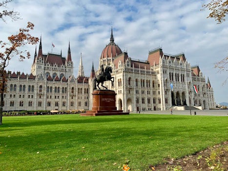 The Hungarian Parliament Building in Budapest, Hungary. 