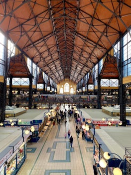 The Great Market Hall in Budapest, Hungary.