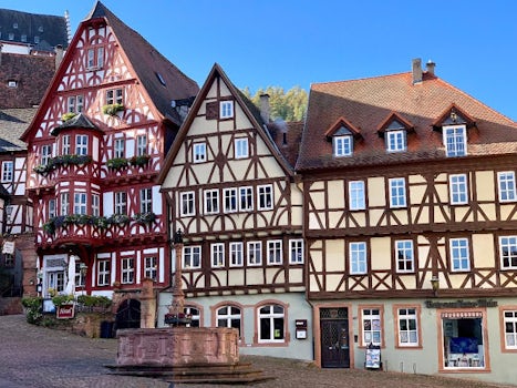 15th Century Half-timbered houses in Miltenberg, Germany.