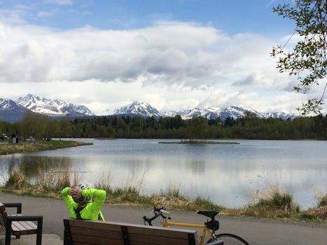 Bike ride along Tony Knowles Trail in Anchorage