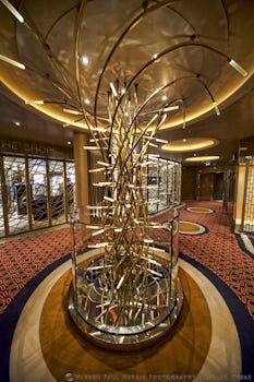 One of the light sculptures on the ship.
