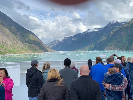 Turning around before viewing the glacier because of ice. Personally, I app