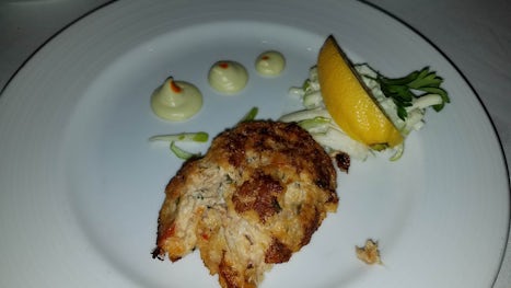 Crab Cakes in the dining room