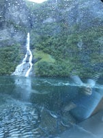 Waterfalls coming out of gerainger fjord 