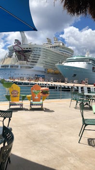 This is a picture of when we port at Cozumel Mexico. The ship next to it is