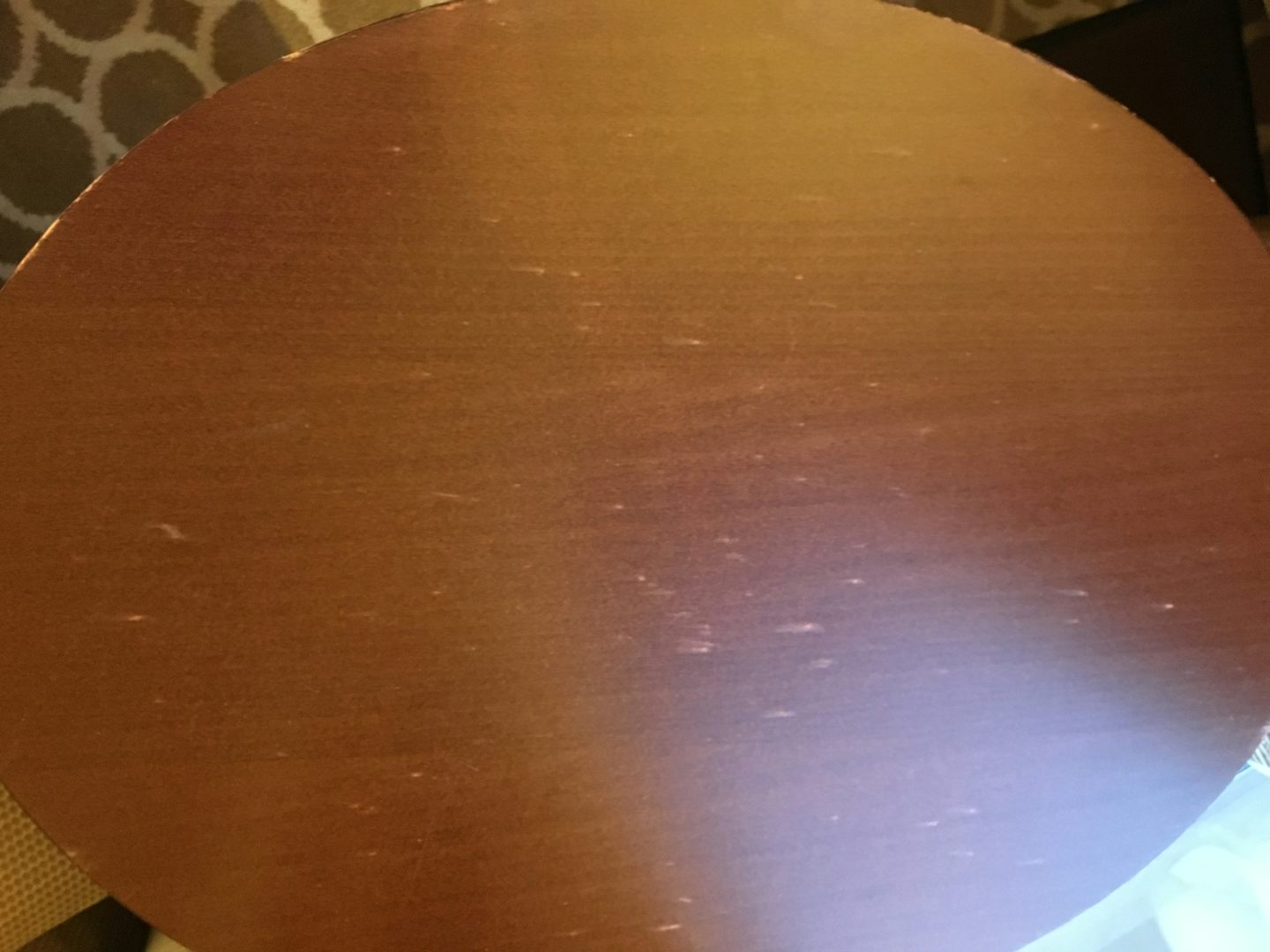 Table was scratched and worn. 