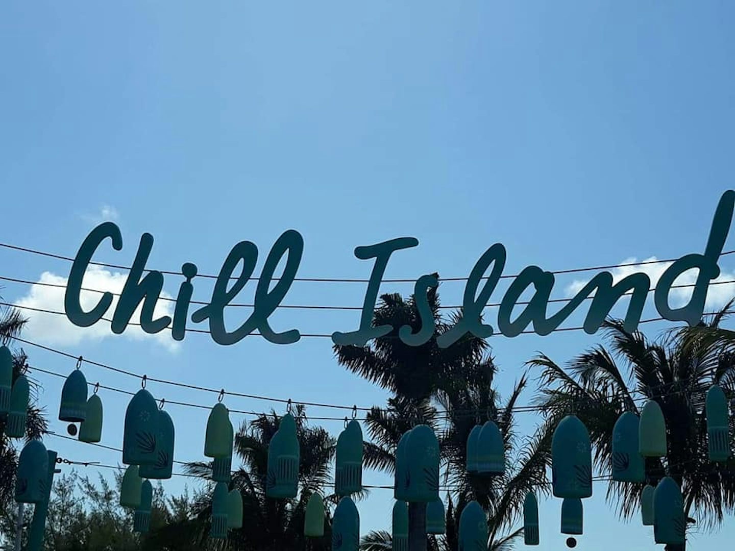 Chill Island sign