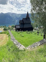 The 12th-century Urnes stave church.