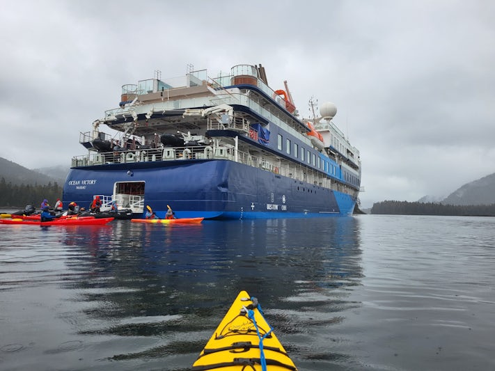 Getting on and off of the ship for kayak and zodiac tours was made easy and safe by the crew