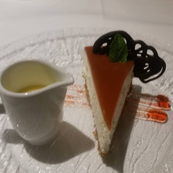 Cheesecake with run sauce in Surf and Turf