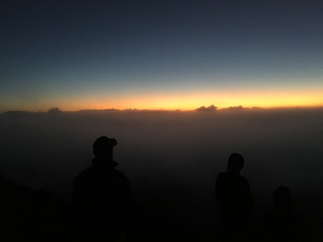 Sunrise at Haleakalā Crater in Maui. We did this excursion through Norwegi