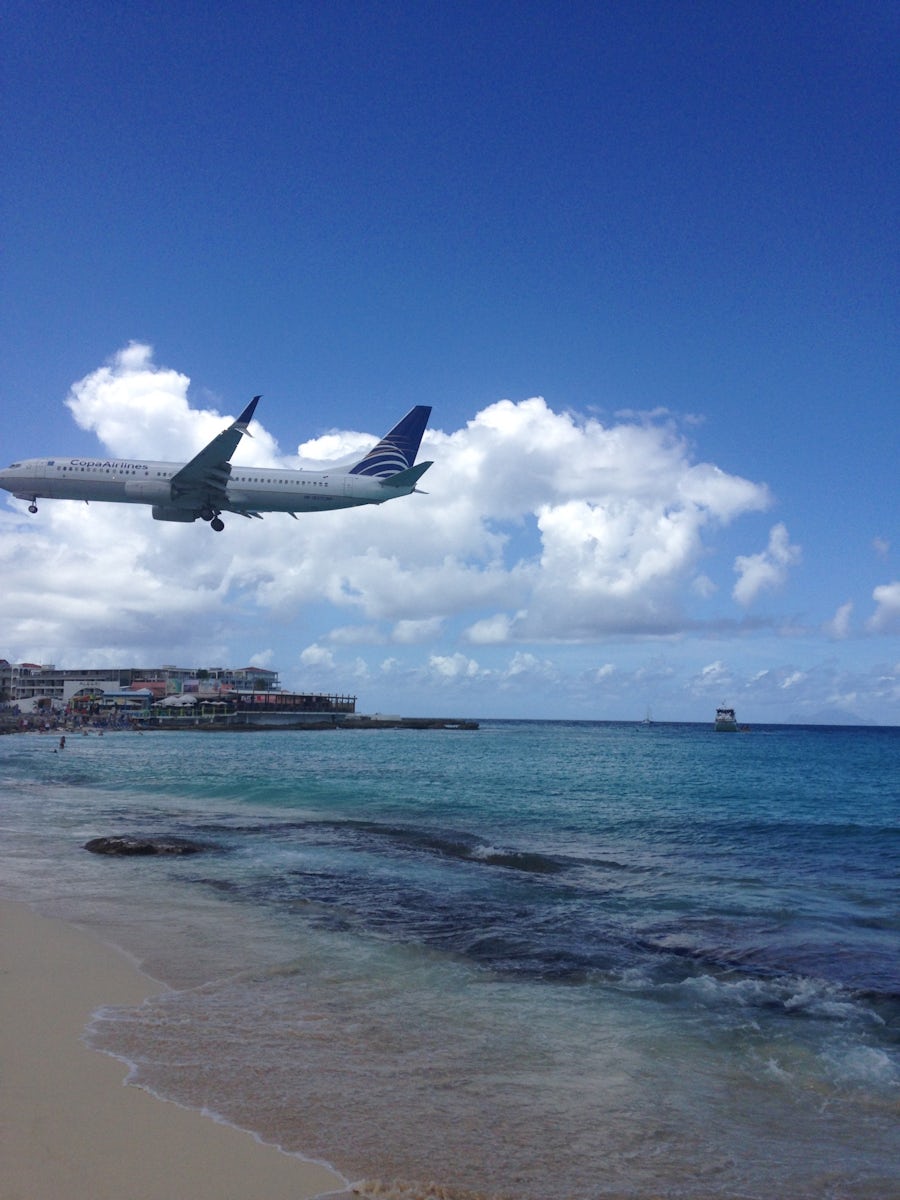 Maho beach near the airport in St. Maarten
