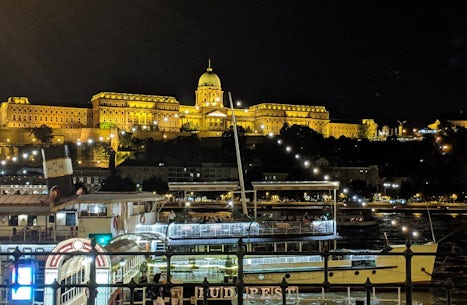Budapest at night- we stayed at the Intercontinental, and this was the view