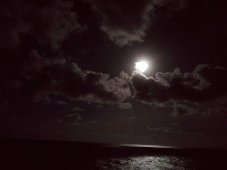 Full moon over the Caribbean
