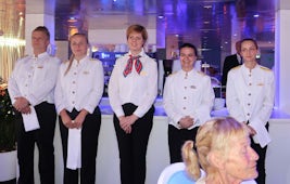 The dining room crew, led by the very accommodating Monika! We loved them a