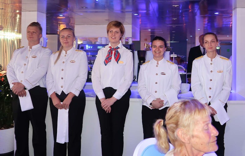 The dining room crew, led by the very accommodating Monika! We loved them a