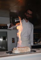 Baked Alaska, which we learned is baked Norwegian in French.