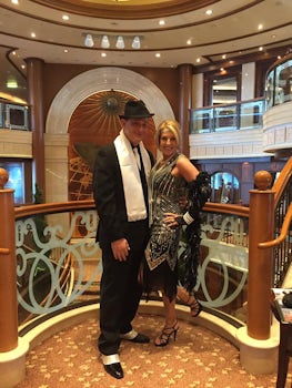 There were two gala costume parties on board, We rocked 20s night!