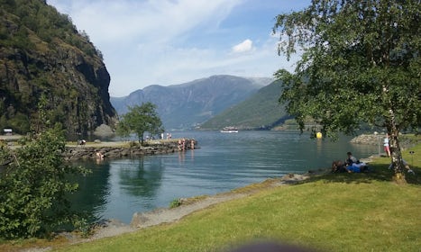 View of fjord - Flam