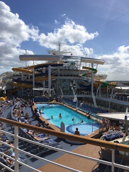 View of the pool from upper deck