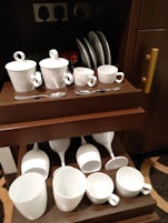 Necessary cups, plates and spoons