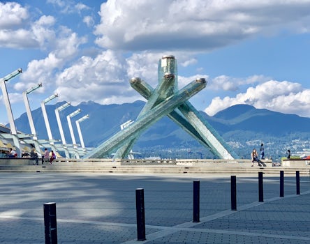 The Olympic torch statue in Vancouver