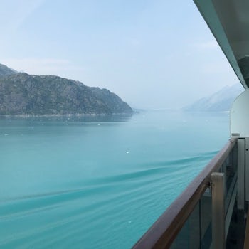 Glacier Bay - view from our wrap-around deck - aft port cabin 
