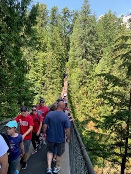 Sorry sideways - Capilano Suspension Bridge (outside of Vancouver) - great experience to walk across - very stable
