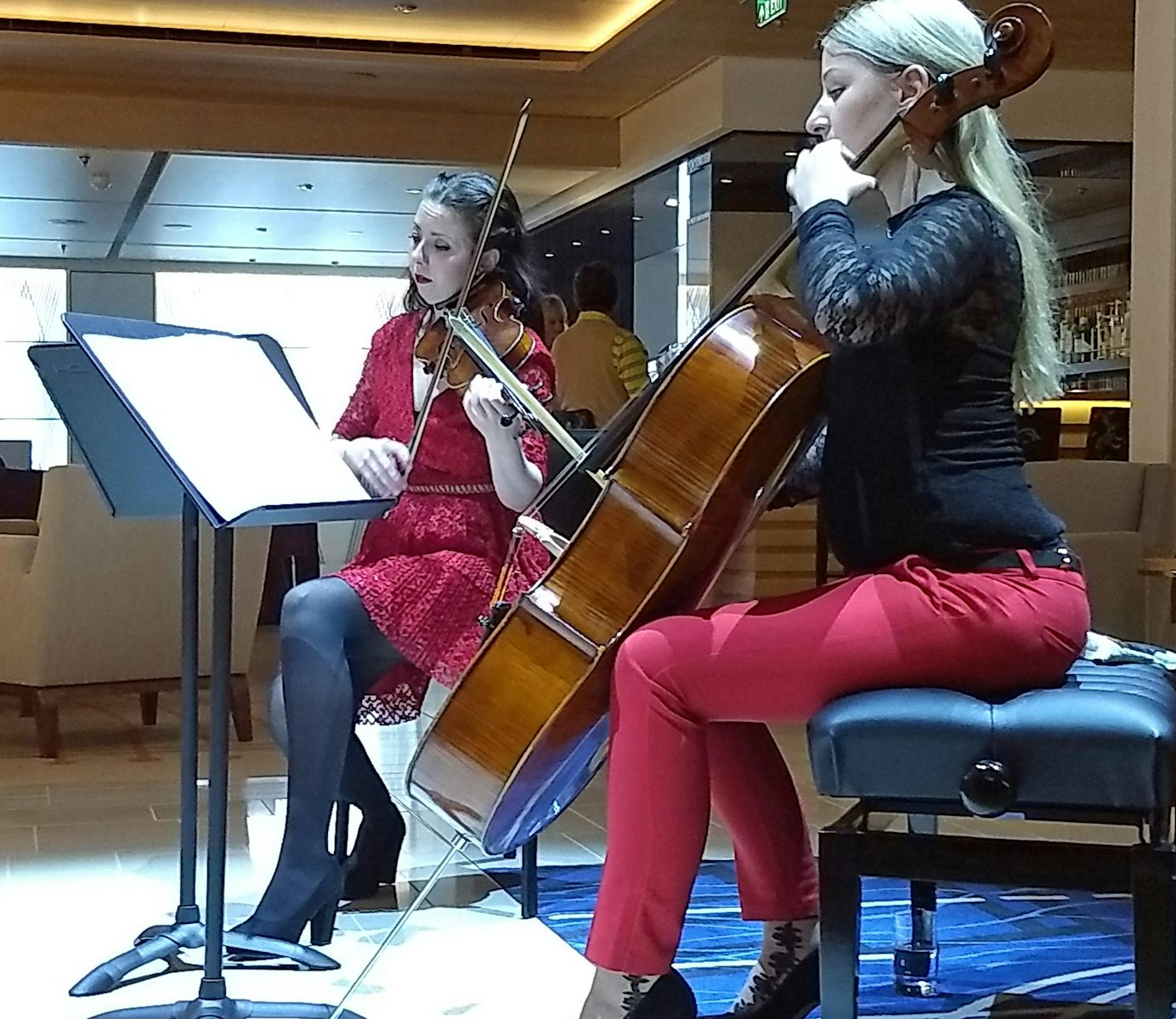 Viking Duo performing in The Atrium