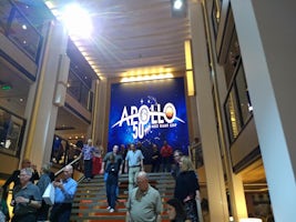Viking Jupiter Atrium celebration of the Apollo 11 Moon Landing