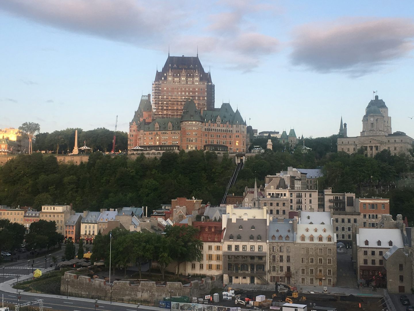 Our view during breakfast in Quebec,