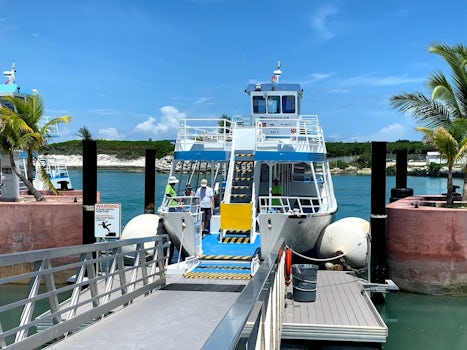 Tender to take you back to ship from Great Stirrup Cay