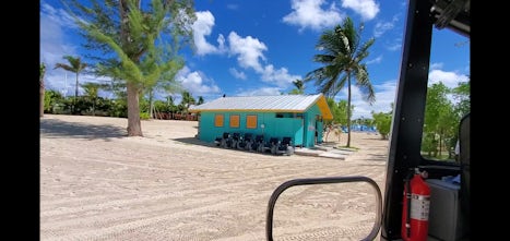 Beach wheelchairs available at Cococay