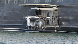 Submarine being lowered