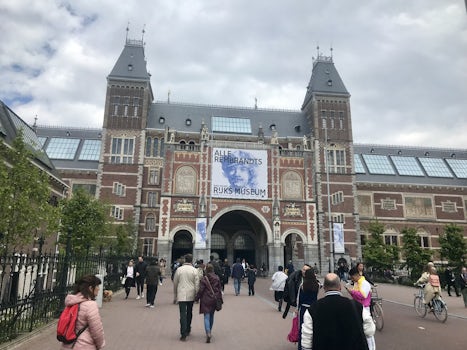 Rijksmuseum in Amsterdam. It’s a good idea to get tickets before you go. 