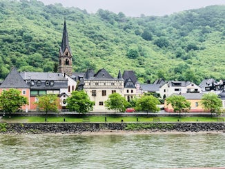 A quaint German town on the banks of the Rhine