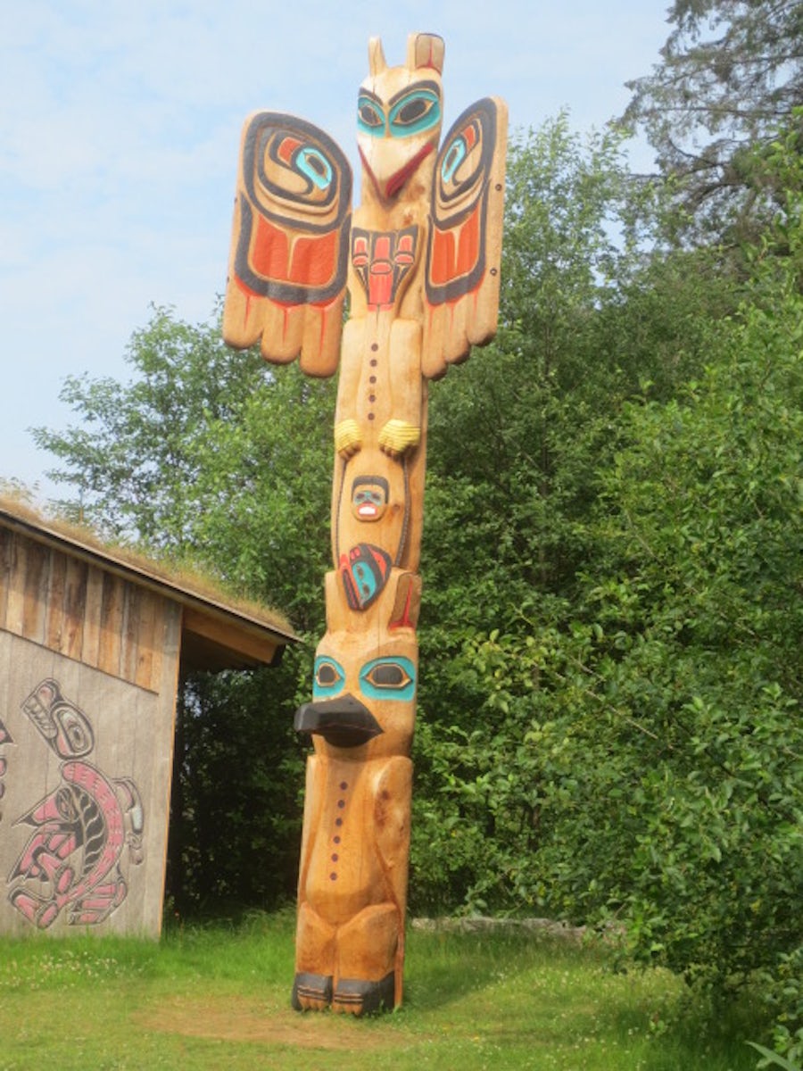 Our first excursion to the Totem pole village. Enjoyed the stories. 