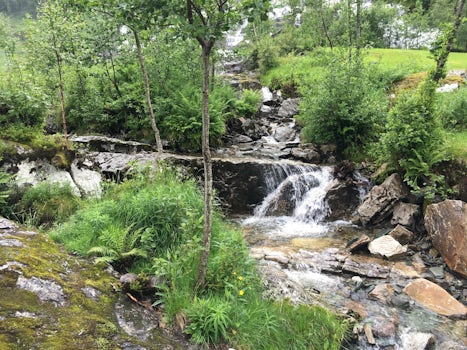 Waterfall on the Flam Railway excursion 