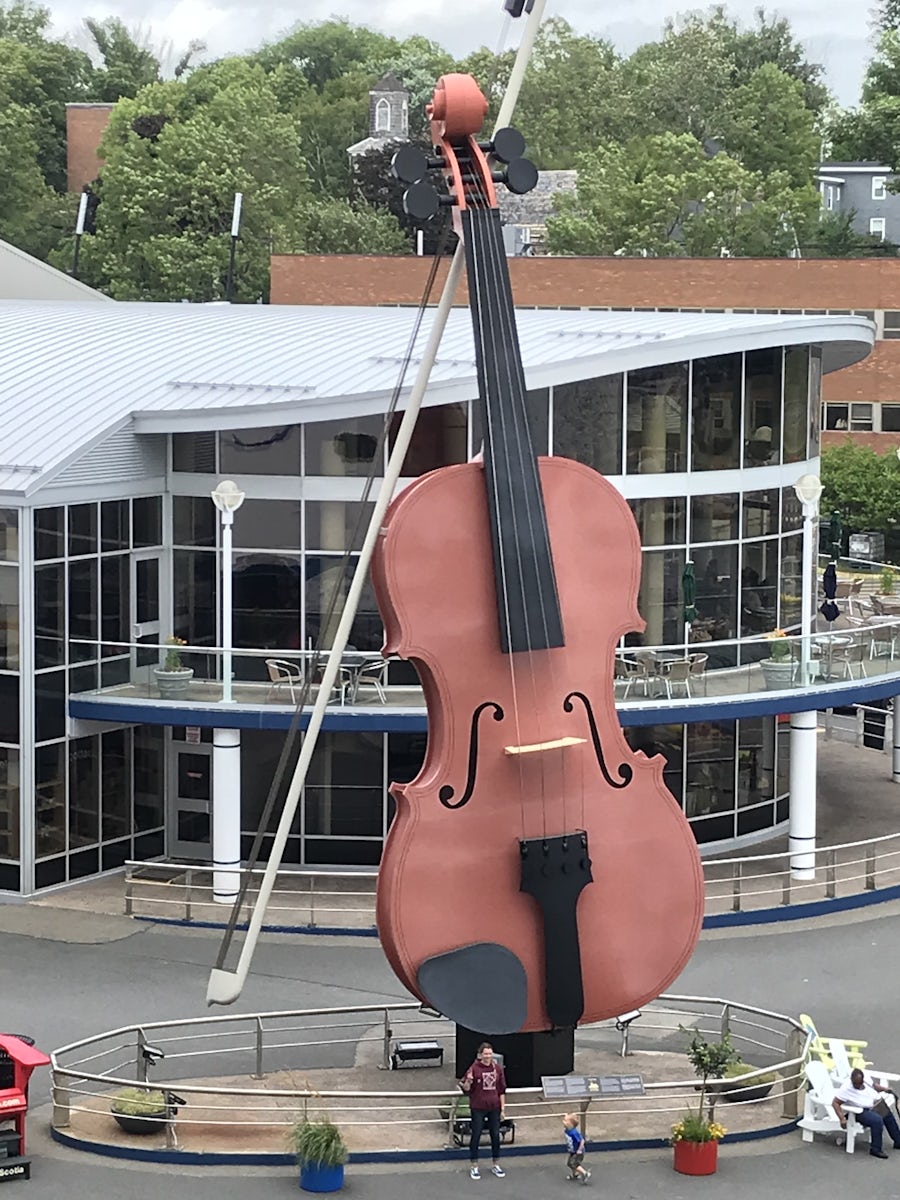 Giant Violin which is located at the port in Sydney Nova Scotia 