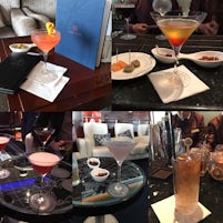 Selection of drinks from the various bars on board the ship.
