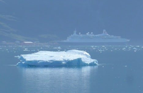 Boudicca in the background, iceberg in the foreground.........