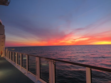 Maybe the best part of a cruise, sunrises and sunsets. 